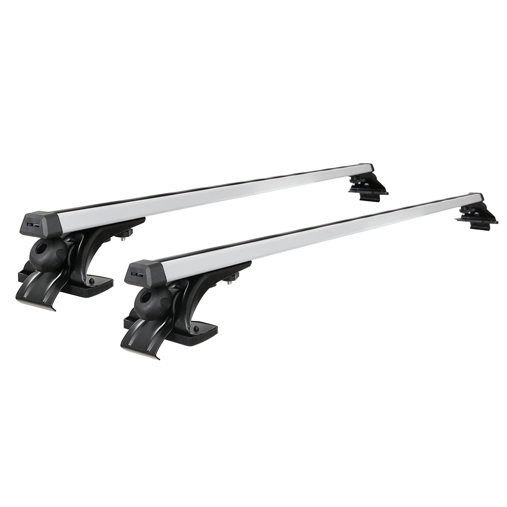 Universal Car Roof Rack 1450mm Cross Bars Aluminium Silver Adjustable ...